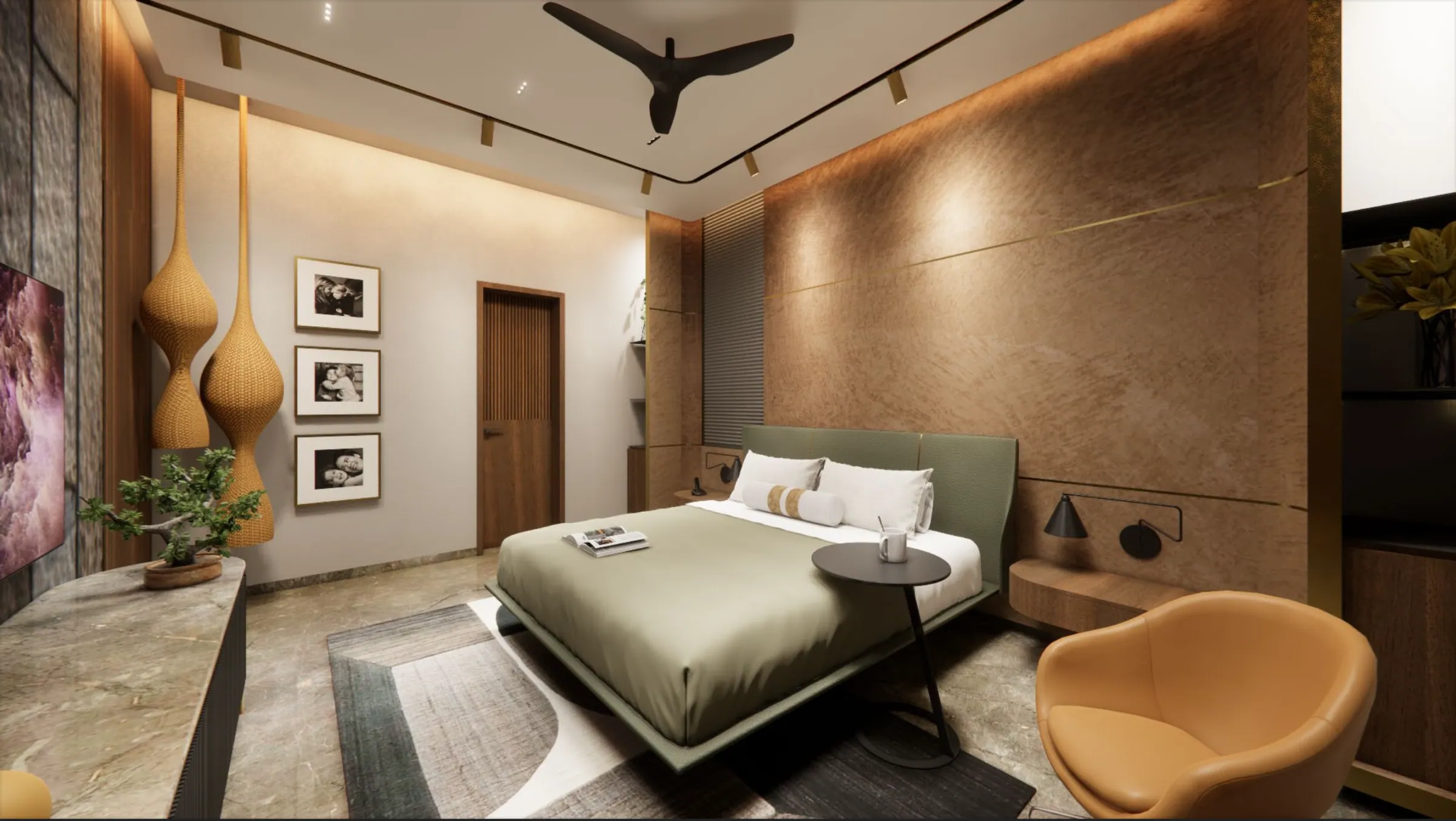 Master bedroom interior