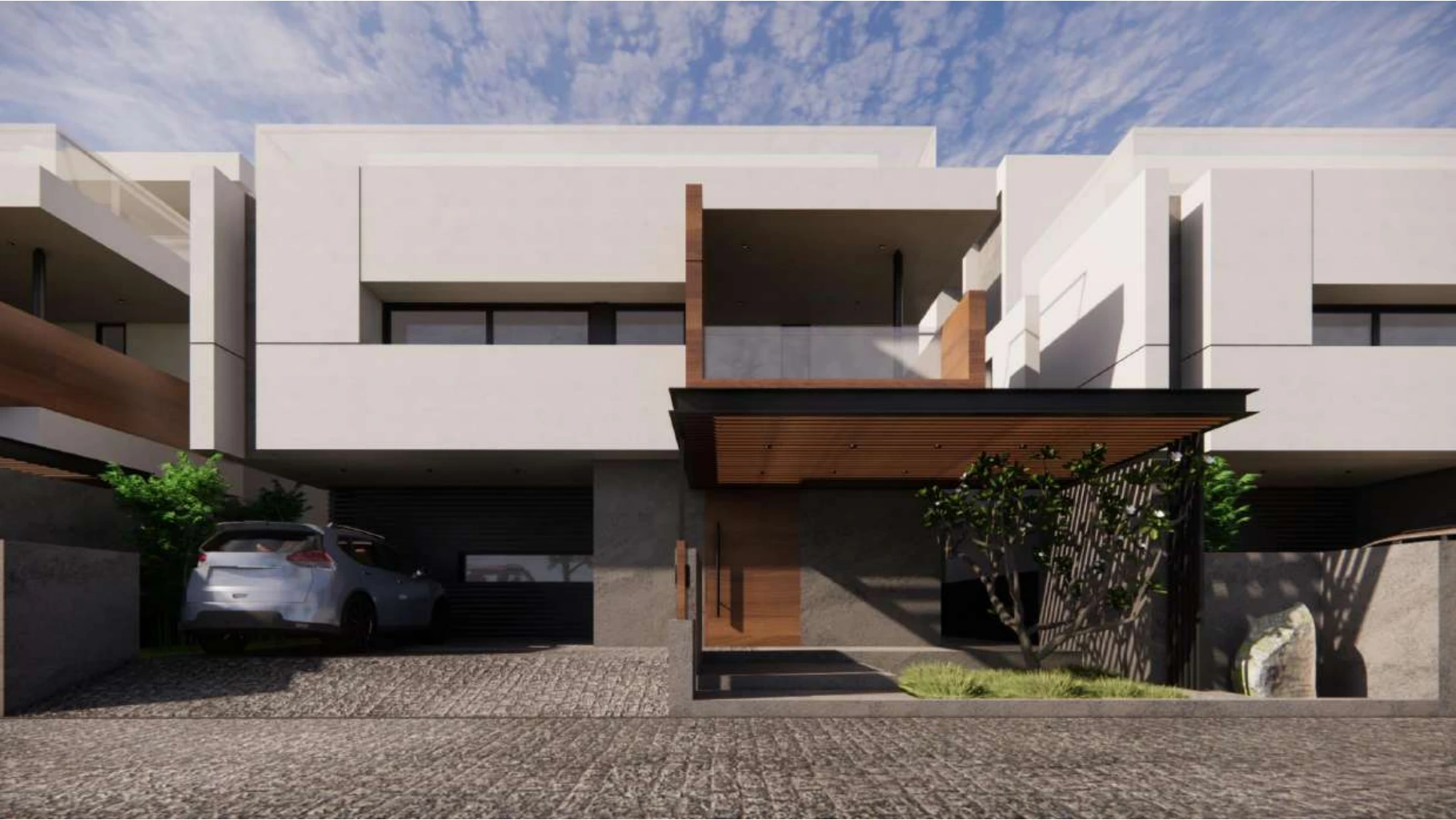 Conceptual contemporary villa exterior for VIP Creative Homes
